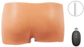 Hovedbillede af Silikonunderbukser "Ultra Realistic Vibrating" med vibrerende penis og testikler