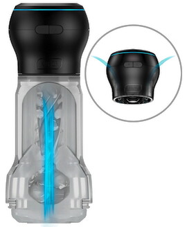 2-delt masturbatorsæt „Feel Pocket Stroker Crystal + PowerBlow Combo“
