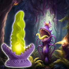 Hovedbillede af Dildo "Passionate Plant" med LED-belysning i 10 tilstande