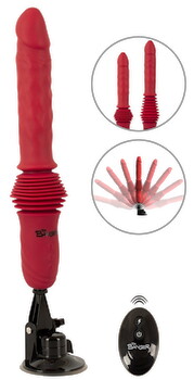 Hovedbillede af Stødvibrator "RC Double Thrusting Fucking Machine" med aftagelig sugekop