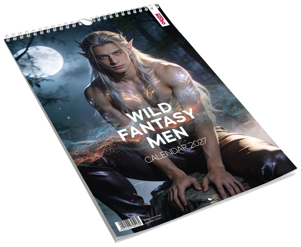 Pin-up-kalender "Wild Fantasy Men 2027" i farver og i stort format