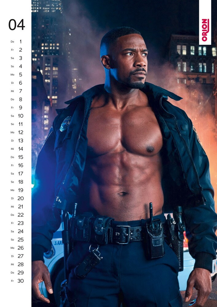 Pin-up-kalender "Sexy Men at Work 2027" i farver og i stort format