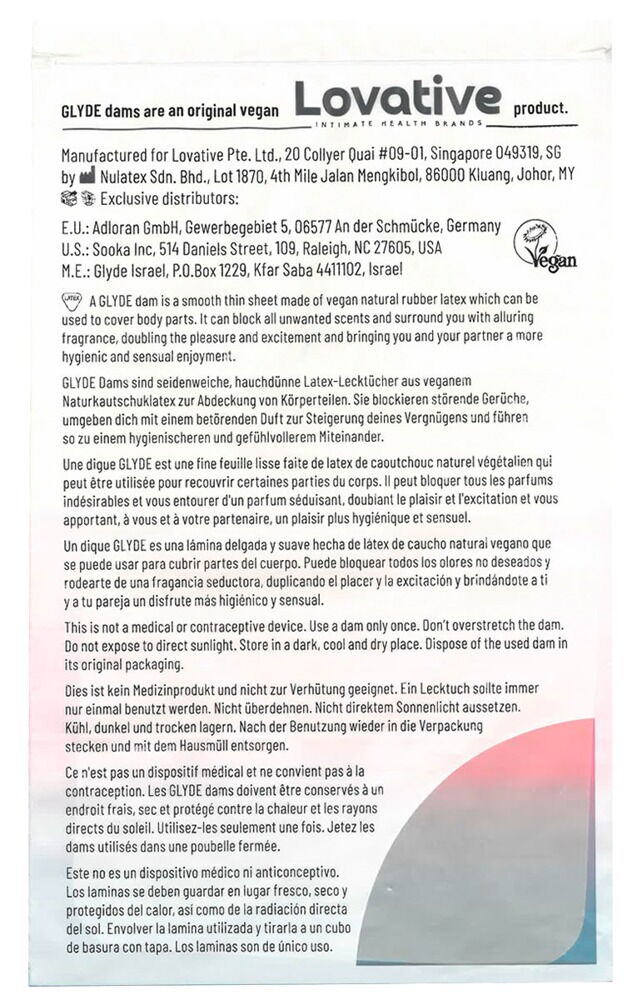 Slikkeservietter "GLYDE Dams Vanilla", 4 stk