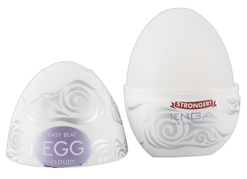 Masturbator "Egg Cloudy" med intens bølgestimuleringsstruktur