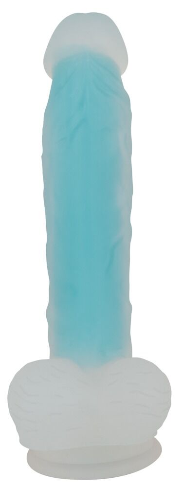 Naturdildo Glow in the Dark med sugekop