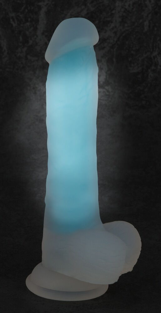 Naturdildo Glow in the Dark med sugekop