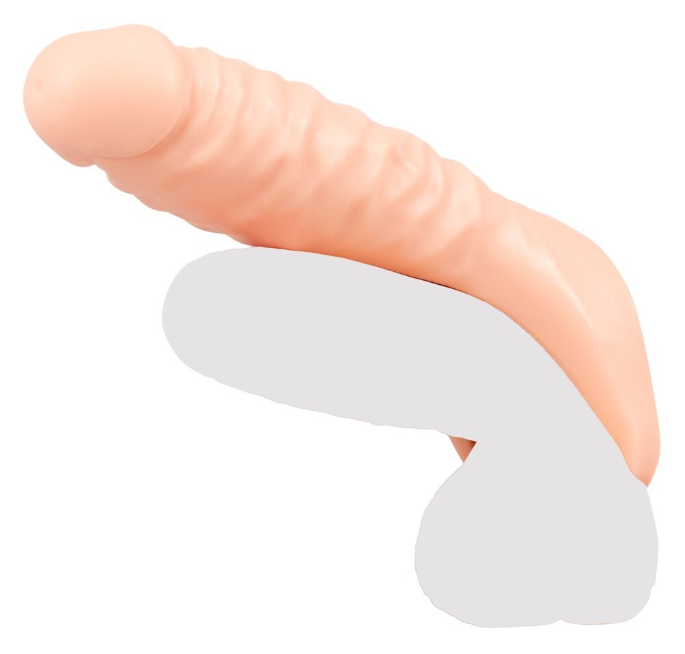 Penis-testikelring Double Fucker med fleksibel naturdildo