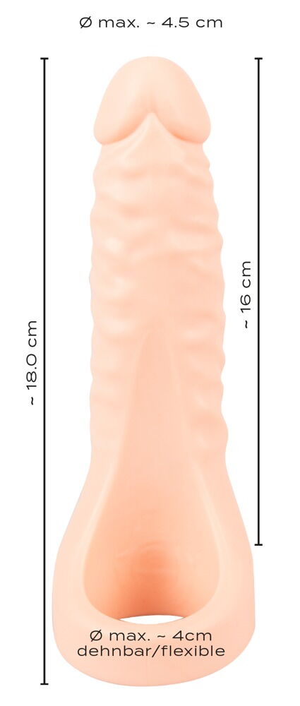 Penis-testikelring Double Fucker med fleksibel naturdildo