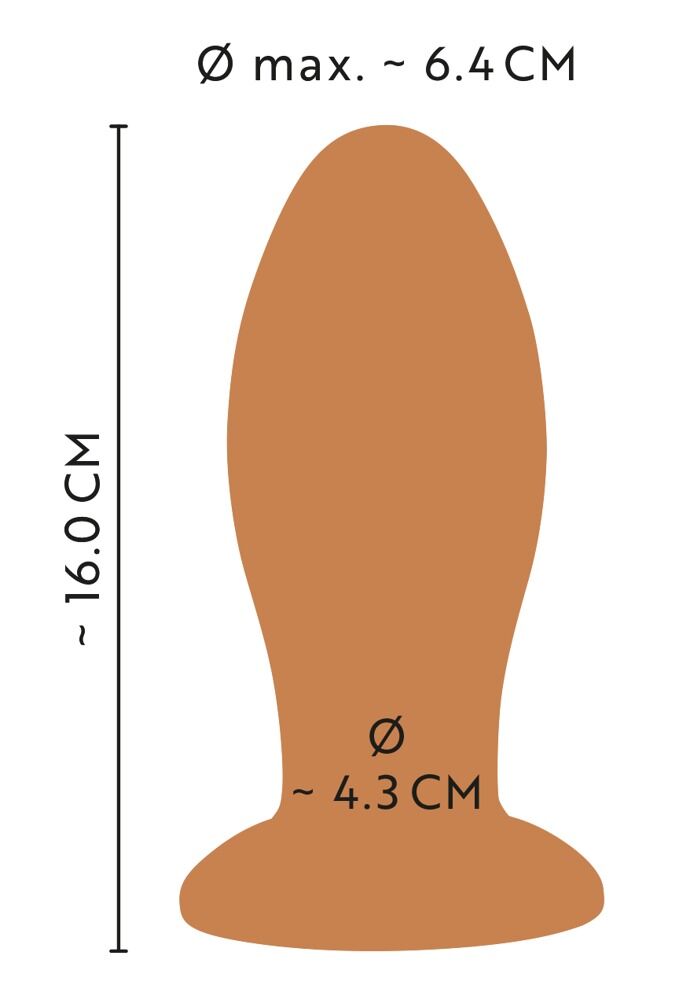 Analplug Soft Butt Plug with suction cup fremstillet af flydende silikone