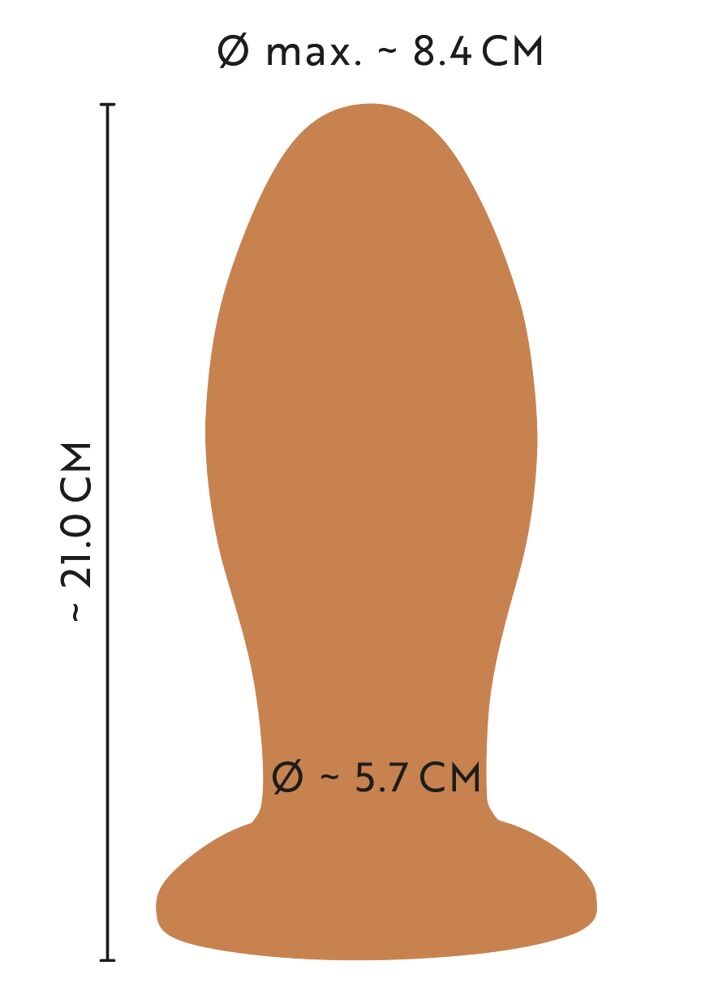 Analplug Soft Butt Plug with suction cup fremstillet af flydende silikone