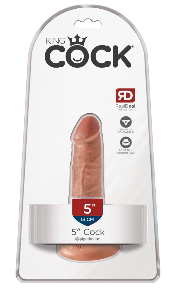 Penisdildo „5" Flesh“ med sugekop/fod