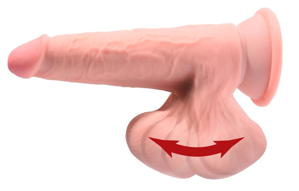 Triple Density dildo med svingende testikler