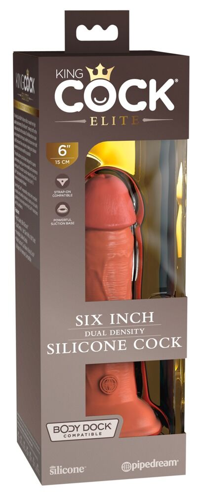 6“ Dual Density Silicone Cock