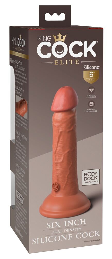6“ Dual Density Silicone Cock