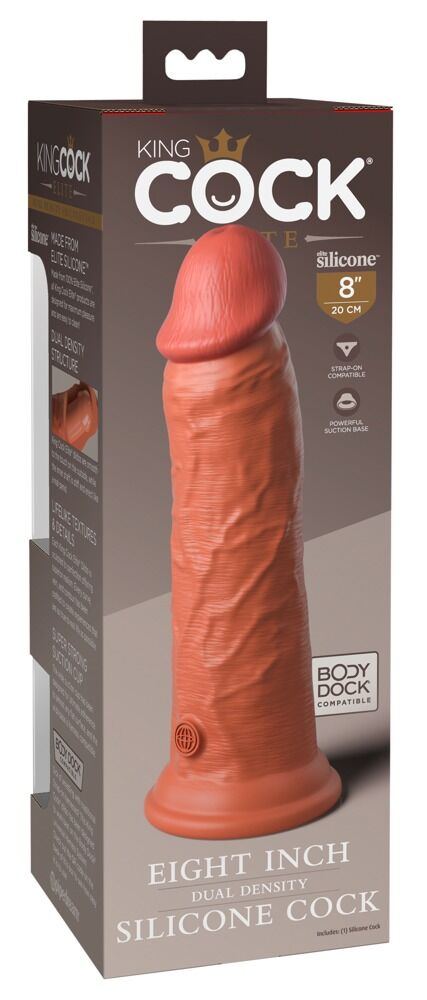 8“ Dual Density Silicone Cock