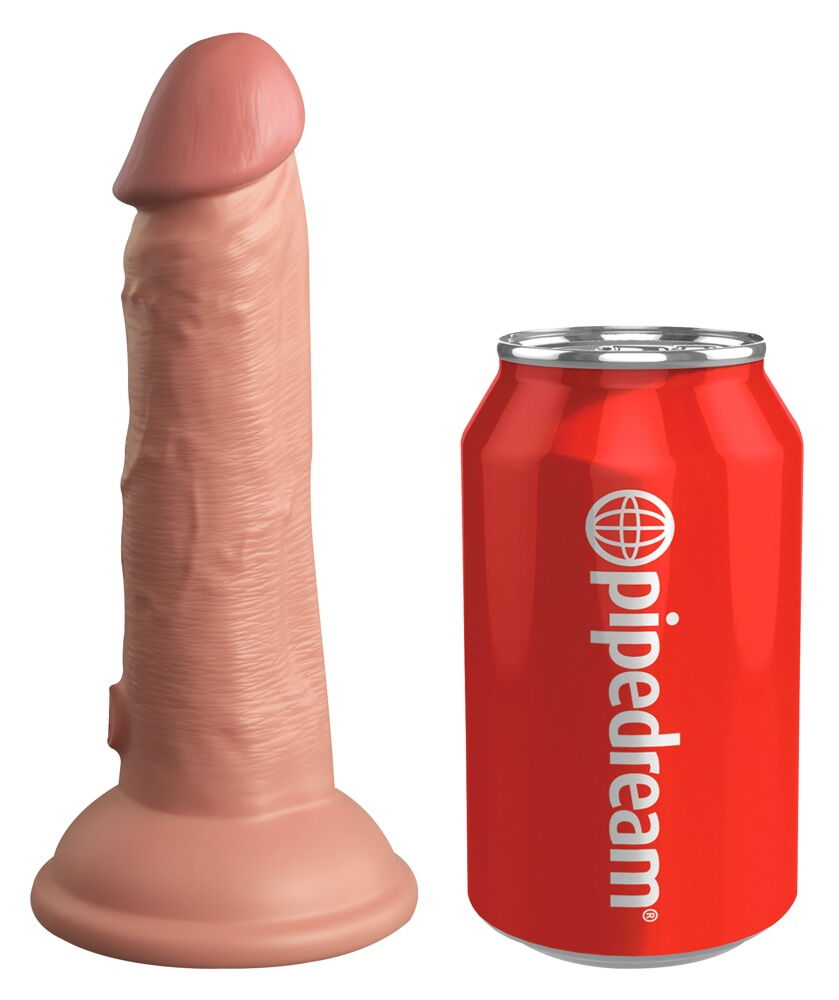 6“ Vibrating + Dual Density Silicone Cock