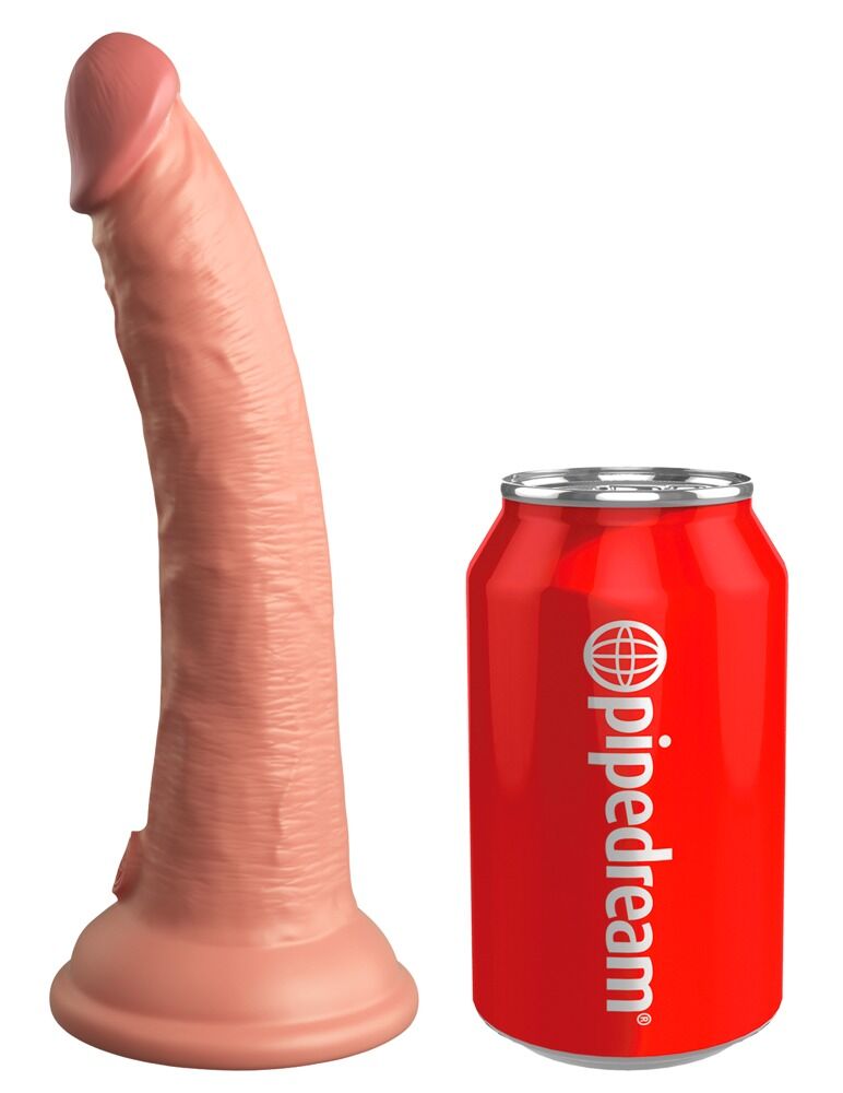 7“ Vibrating + Dual Density Silicone Cock with Remote