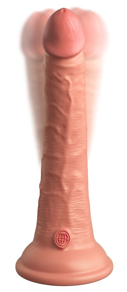 7“ Vibrating + Dual Density Silicone Cock with Remote