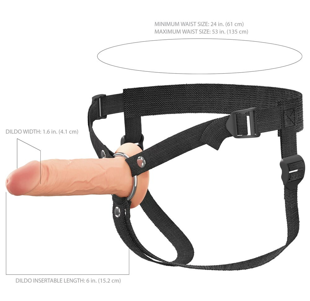 Penishylster "Hollow Silicone Strap-on” med harness