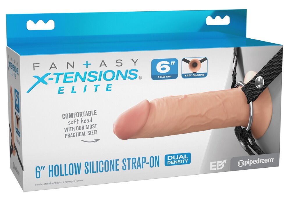 Penishylster "Hollow Silicone Strap-on” med harness