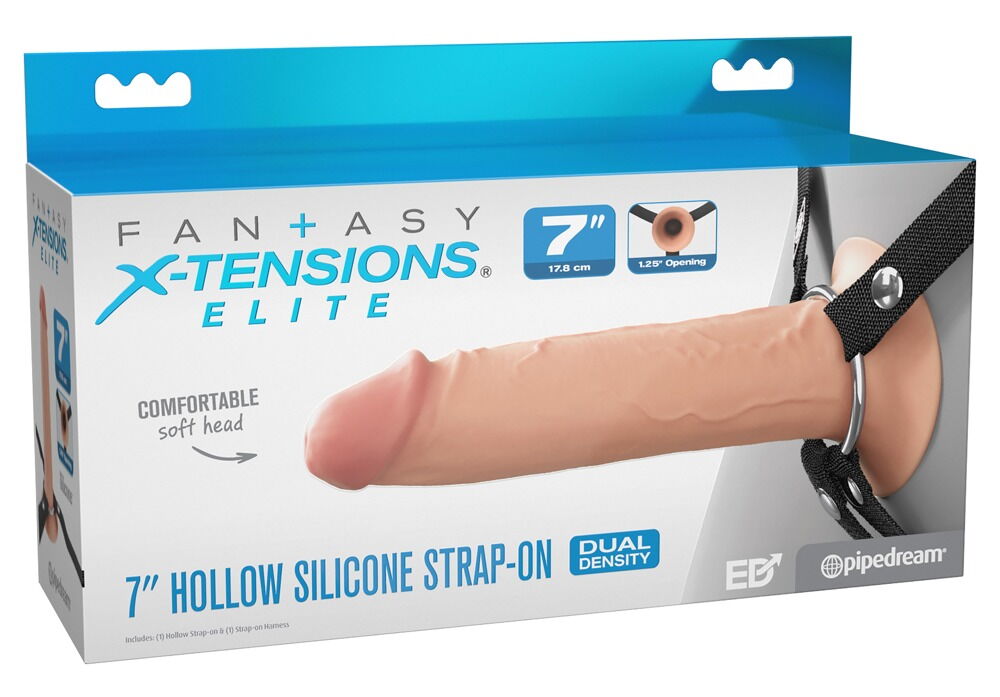 Penishylster "Hollow Silicone Strap-on” med harness