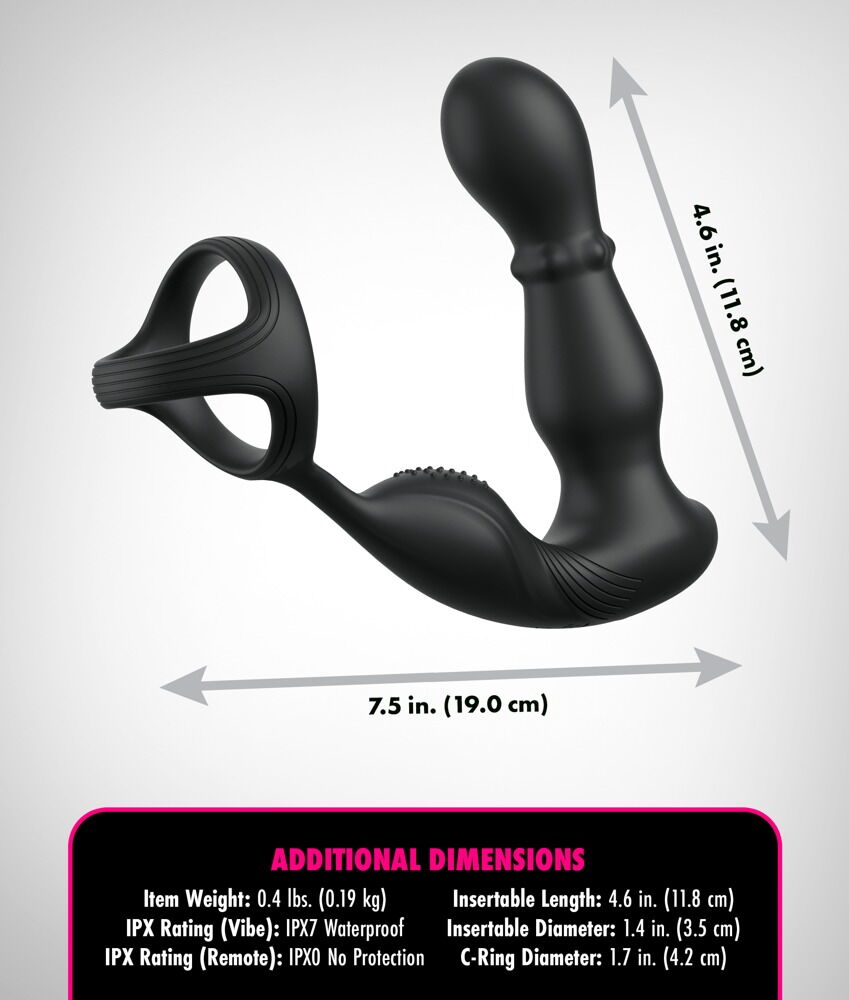 Analvibrator "Ass-Gasm Slide & Glide" med perlemassage