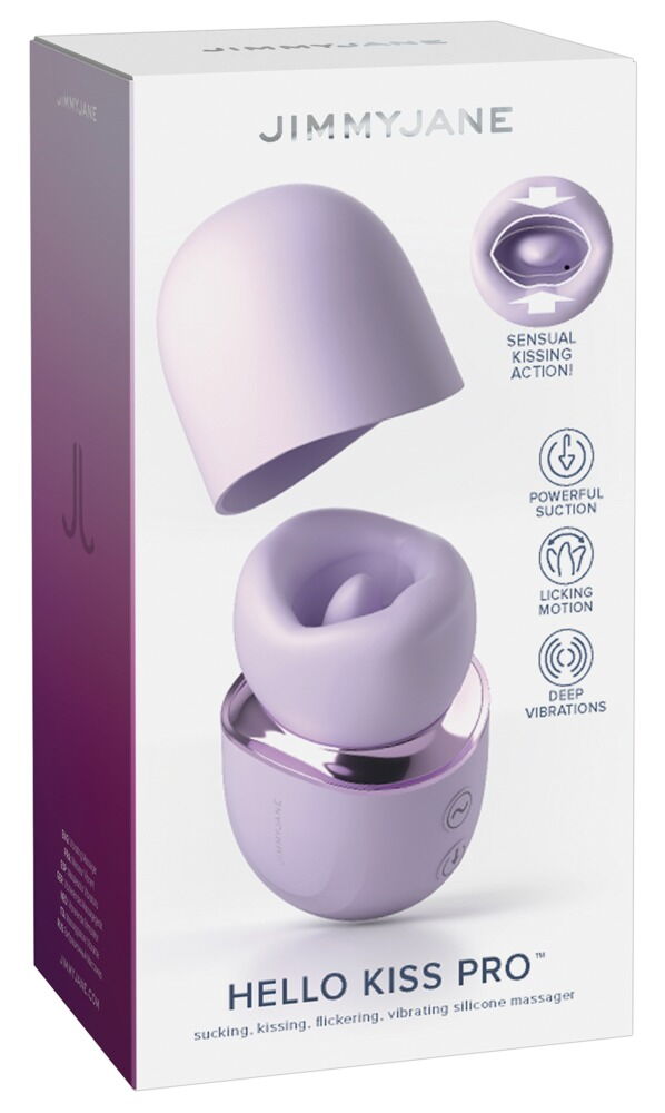 Tungevibrator "Hello Kiss Pro" med sugemund