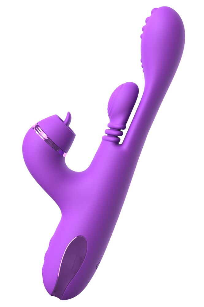 Rabbitvibrator "IntiMotion Pulse Pro" inklusive 3 klitoris-påsætninger