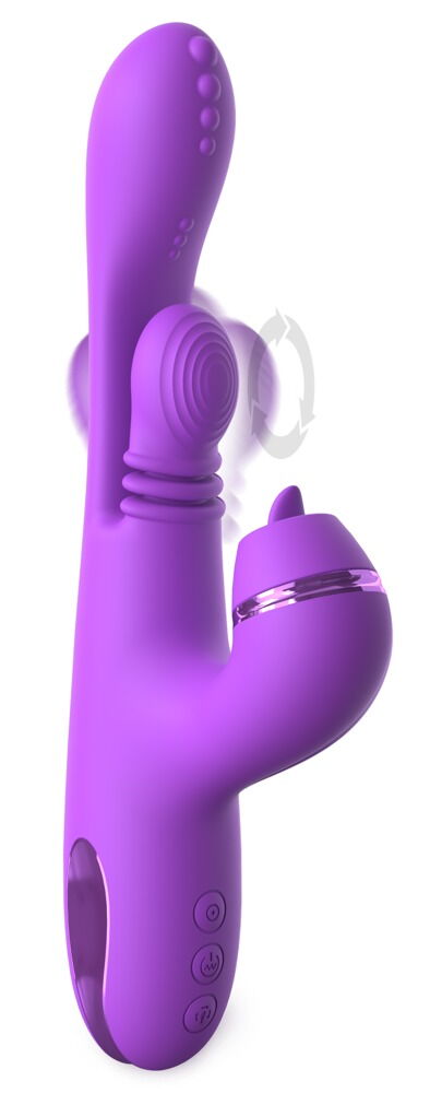 Rabbitvibrator "IntiMotion Pulse Pro" inklusive 3 klitoris-påsætninger