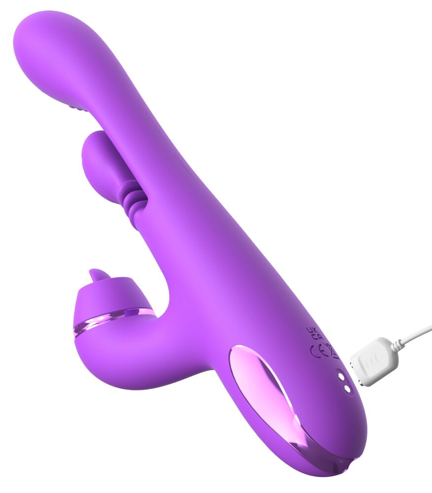Rabbitvibrator "IntiMotion Pulse Pro" inklusive 3 klitoris-påsætninger