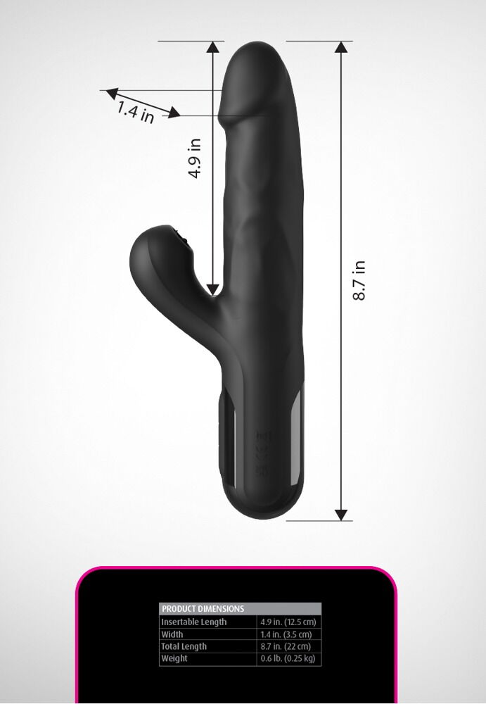 Rabbitvibrator "Sonix Silicone Thruster" med stødfunktion