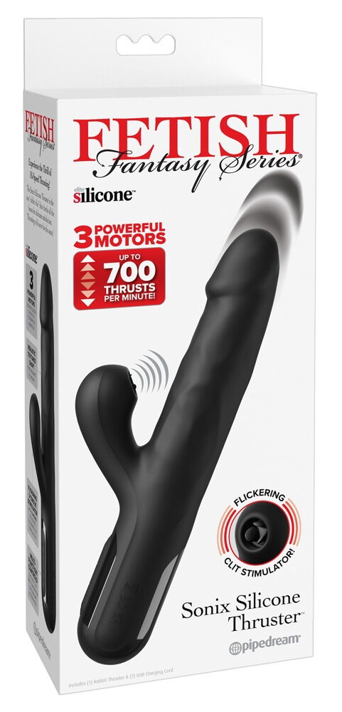 Rabbitvibrator "Sonix Silicone Thruster" med stødfunktion