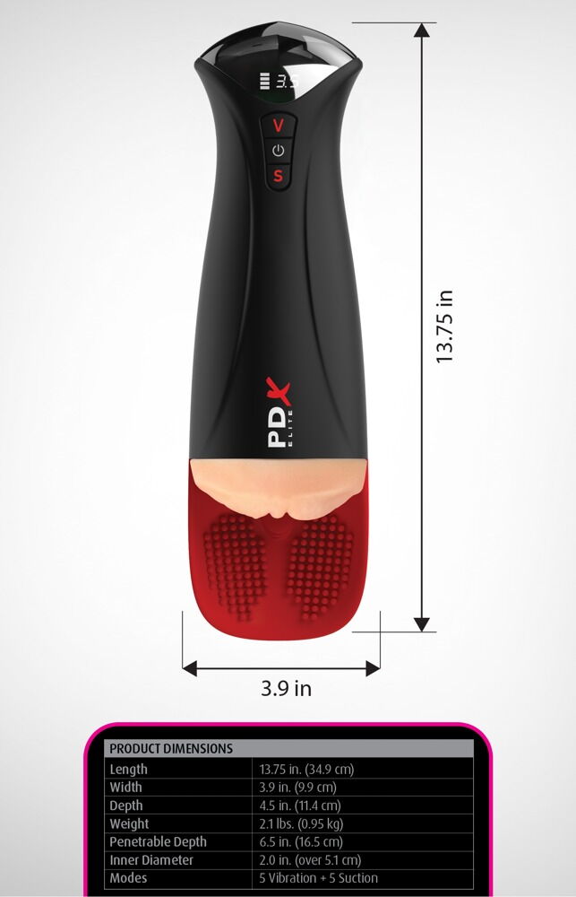 Masturbator "Fuck-O-Matic Pro XL" med Hyper Pulse testikelmassage
