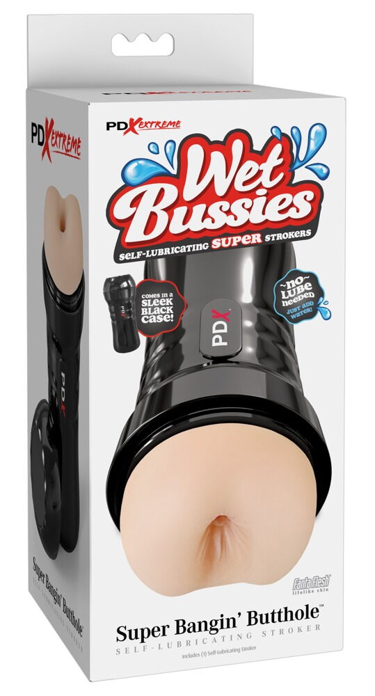 Indvendig med stimulerende struktur Masturbator "Wet Bussies Super Banging Butthole" indvendig med stimulerende struktur