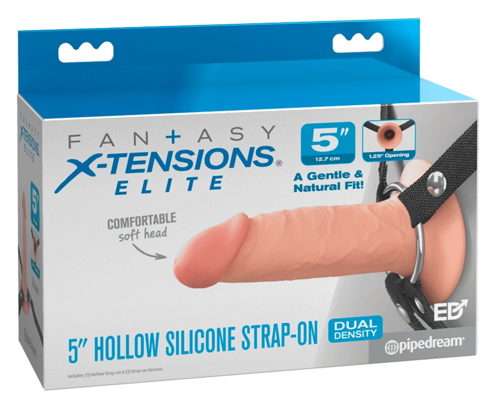 Penishylster "Hollow Silicone Strap-on” med harness