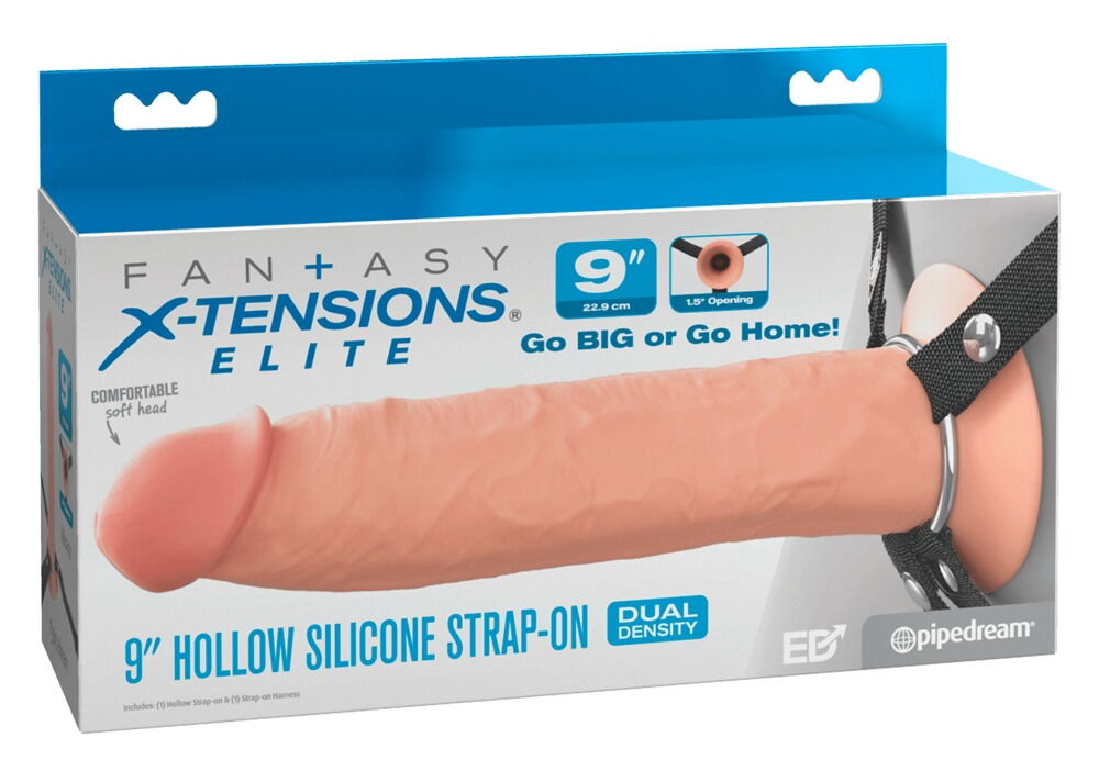 Penishylster "Hollow Silicone Strap-on” med harness
