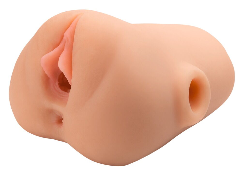 Masturbator "Double Pounder Vibrating" med vagina- og anusåbning
