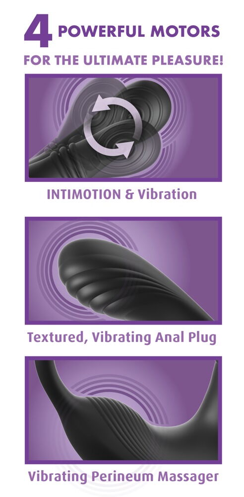 Analvibrator "Ass-Gasm IntiMotion“ med fjernbetjening