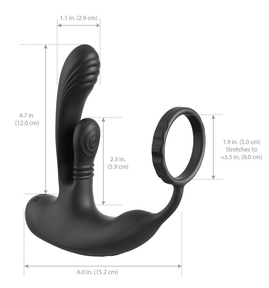 Analvibrator "Ass-Gasm IntiMotion“ med fjernbetjening