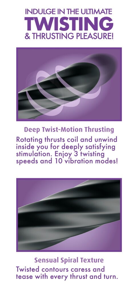 Analvibrator "Twist Ecstasy“ i intensivt spiraldesign