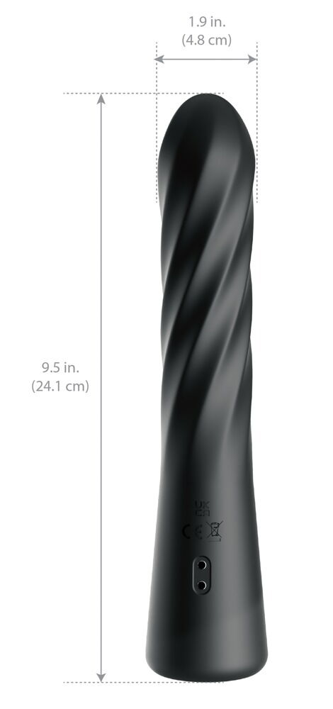 Analvibrator "Twist Ecstasy“ i intensivt spiraldesign