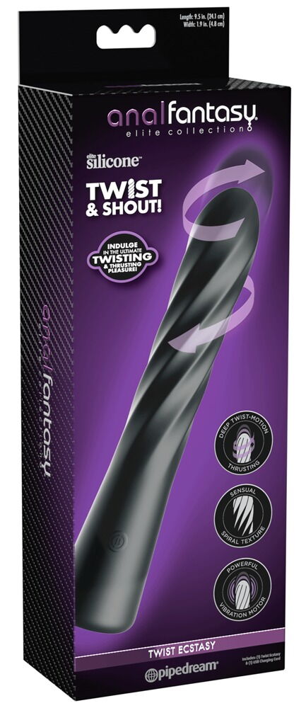 Analvibrator "Twist Ecstasy“ i intensivt spiraldesign