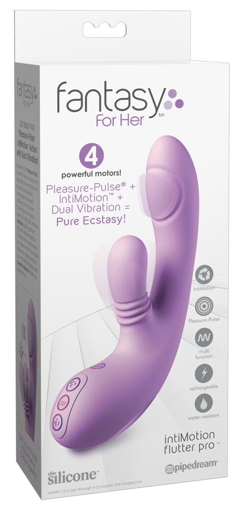 Rabbit Vibrator "IntiMotion Flutter Pro“ med 4 motorer