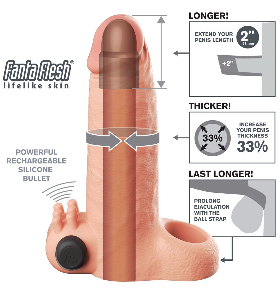 Vibrating Real Feel 2" Extension