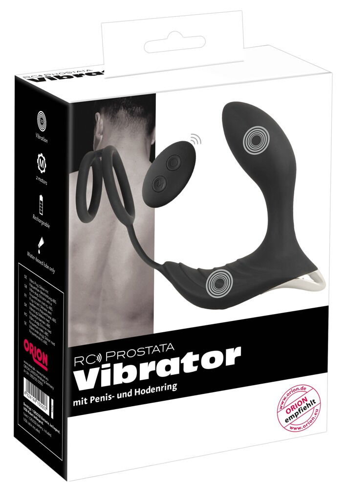 RC Prostata vibrator med penis- og testikelring