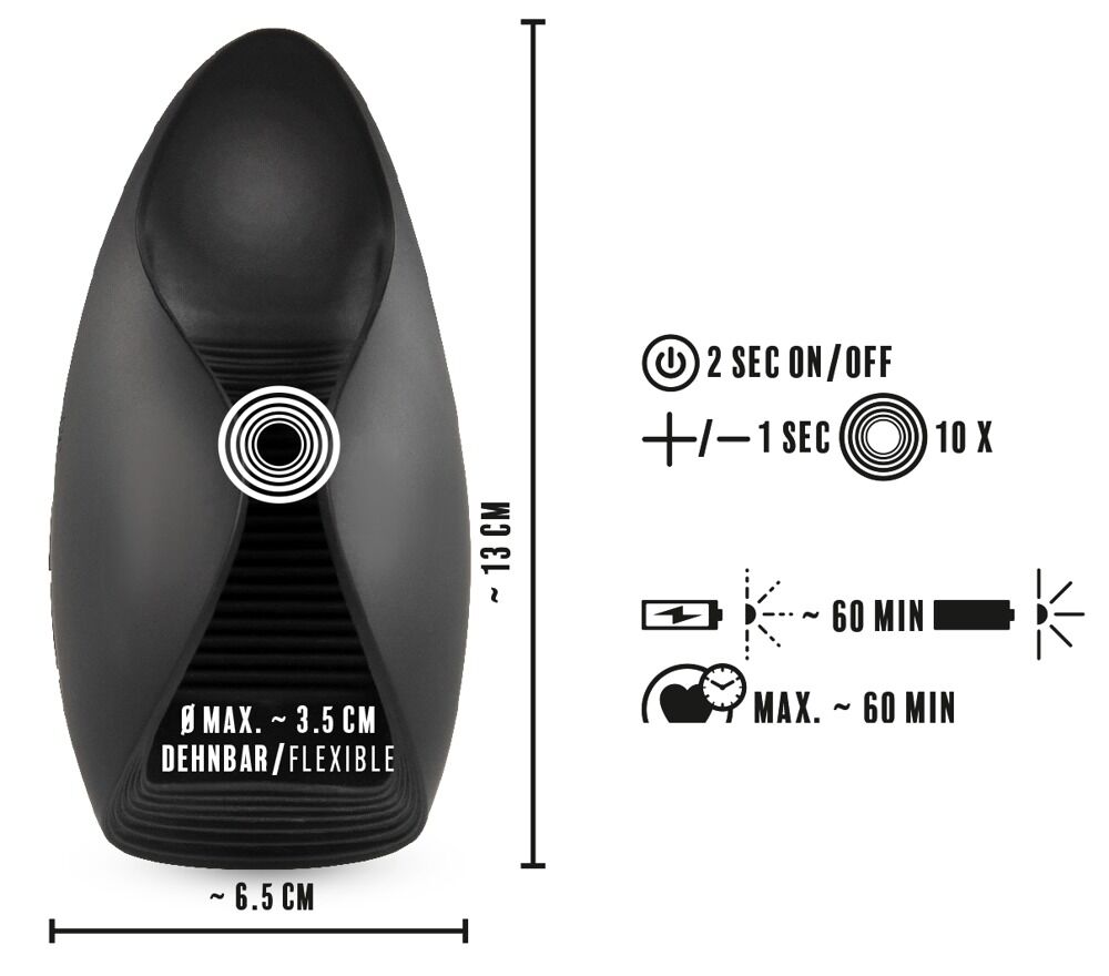 Vibrerende glans masturbator