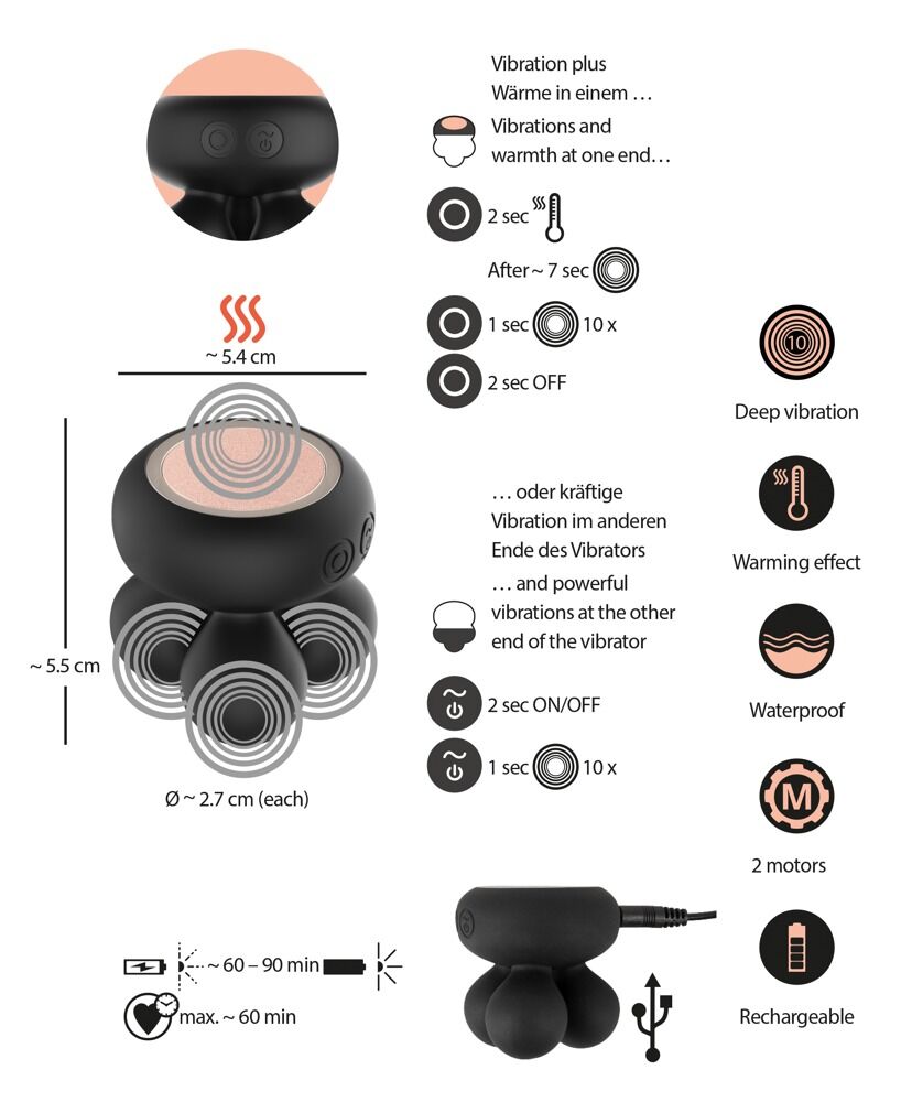 Lay-on vibrator og mini massager