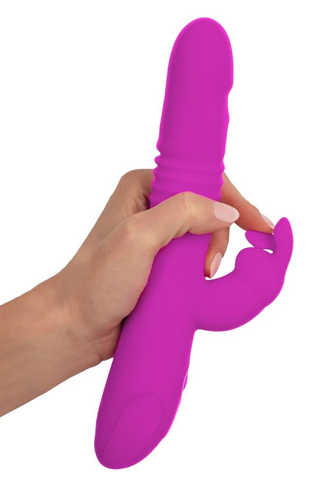 Rabbitvibrator Thrusting Pearl Rabbit Vibrator med stødende funktion og rotation