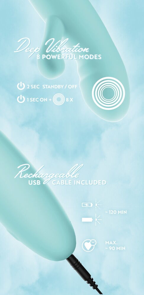 „Rabbit Vibrator" med 8 vibrationsmodi