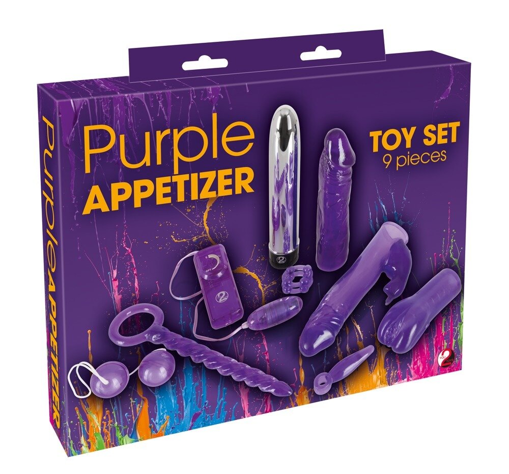 9-delt legetøjssæt "Purple Appetizer" inklusive batterier